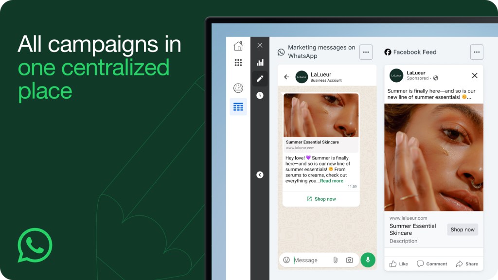 Streamlining Marketing Across WhatsApp, Facebook and Instagram – Quelle: WhatsApp