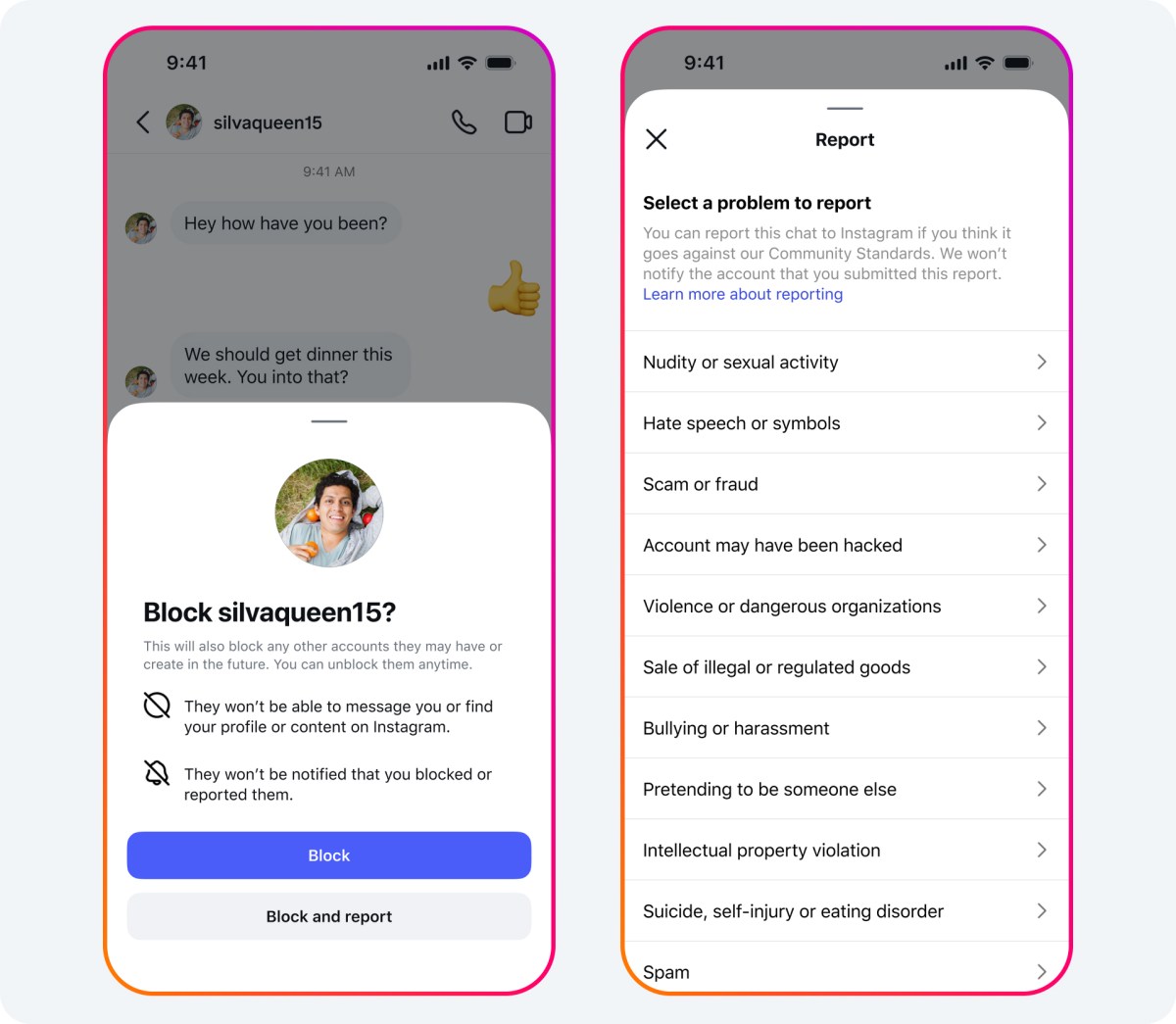 Block someone on Instagram