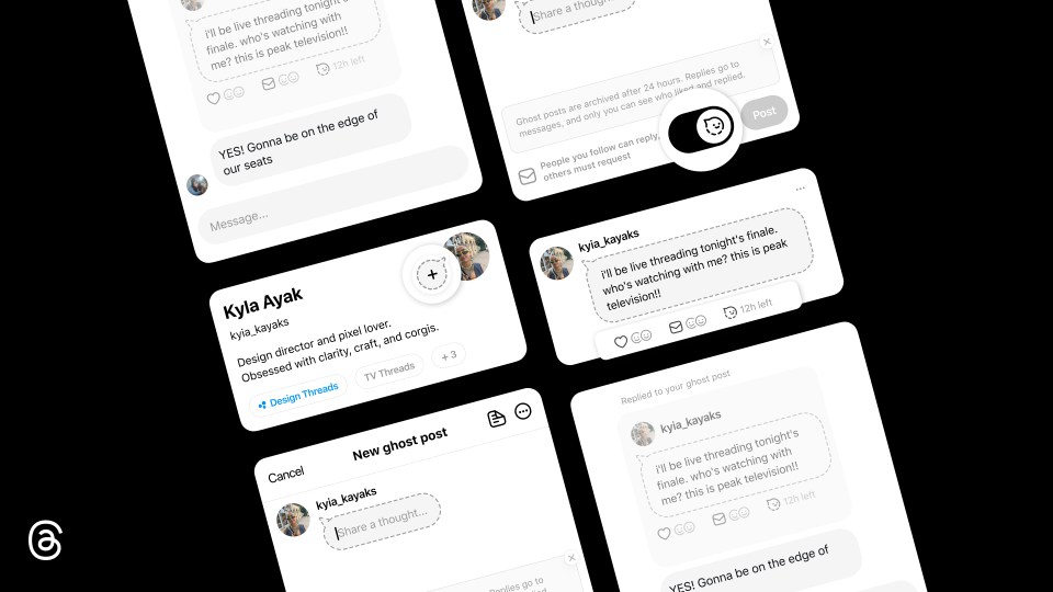 Threads ghost posts UI