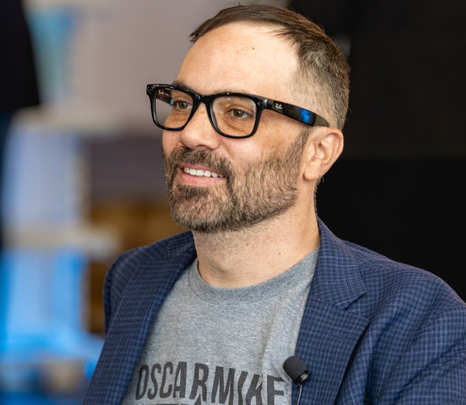 Photo of Noah Currier wearing Meta AI glasses