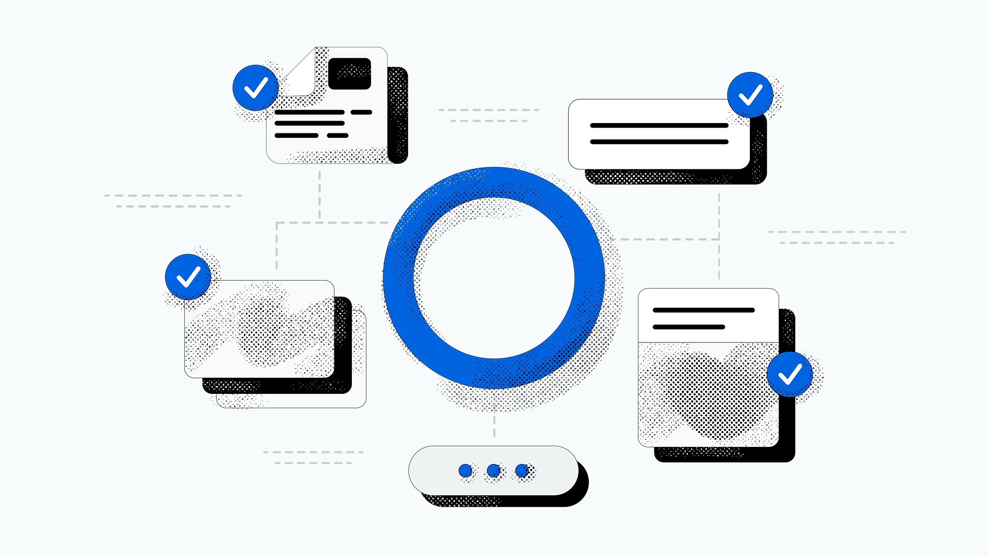 Concept art showing data and technology interaction