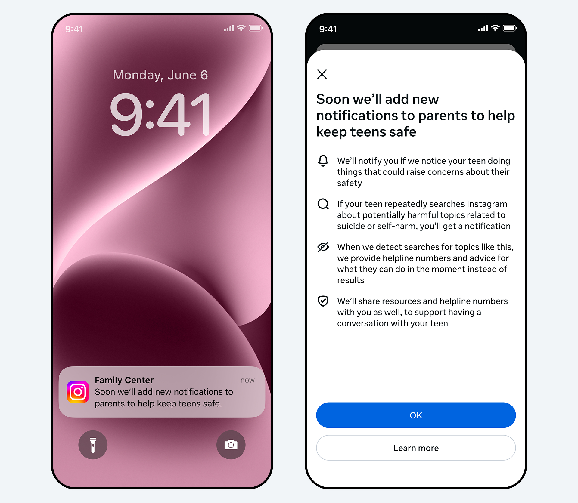 Advance notification UI