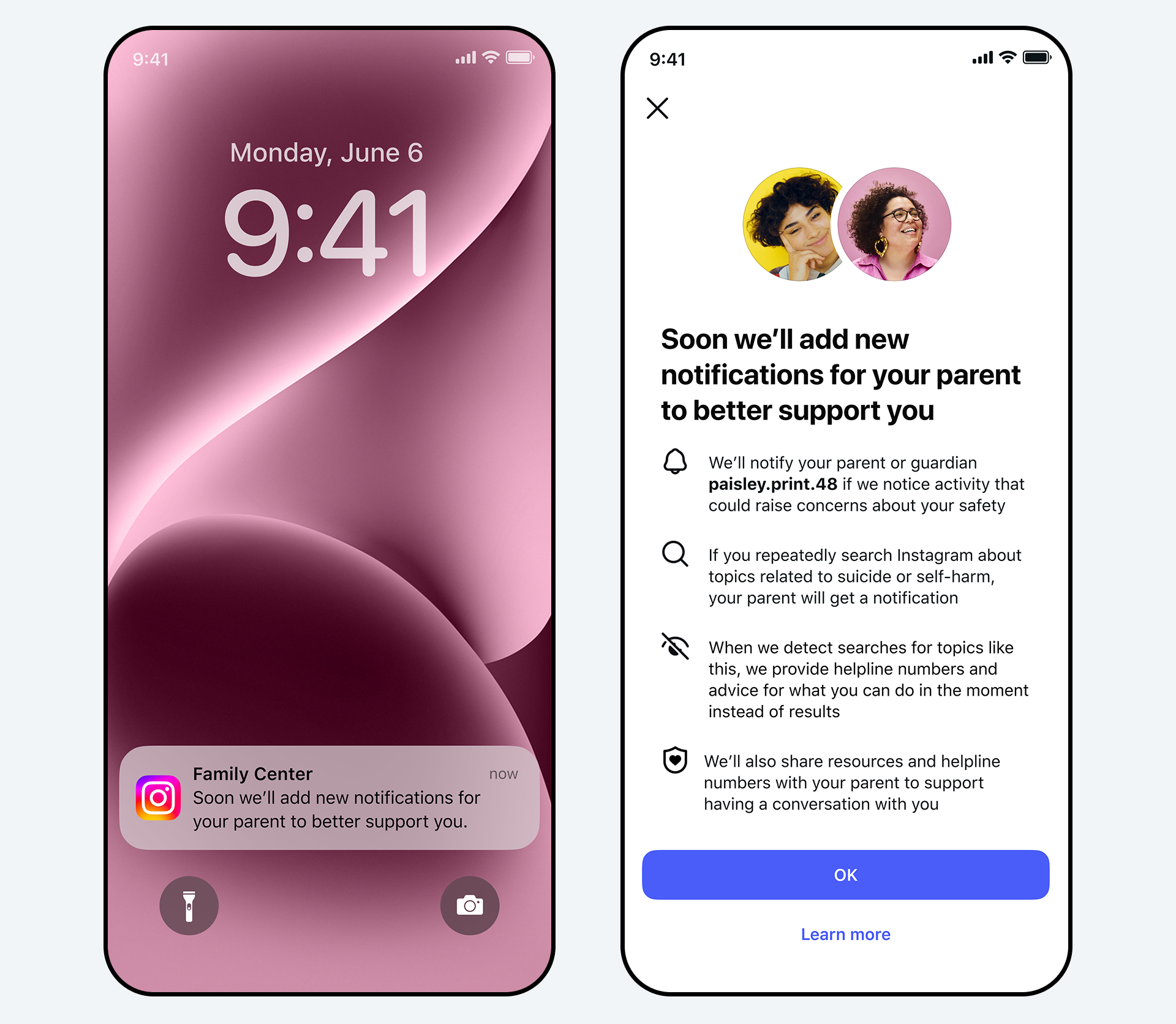Advance notification UI