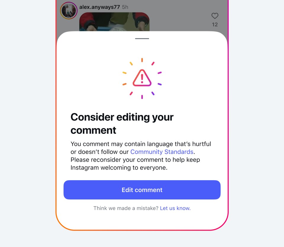 Abuse prevention UI