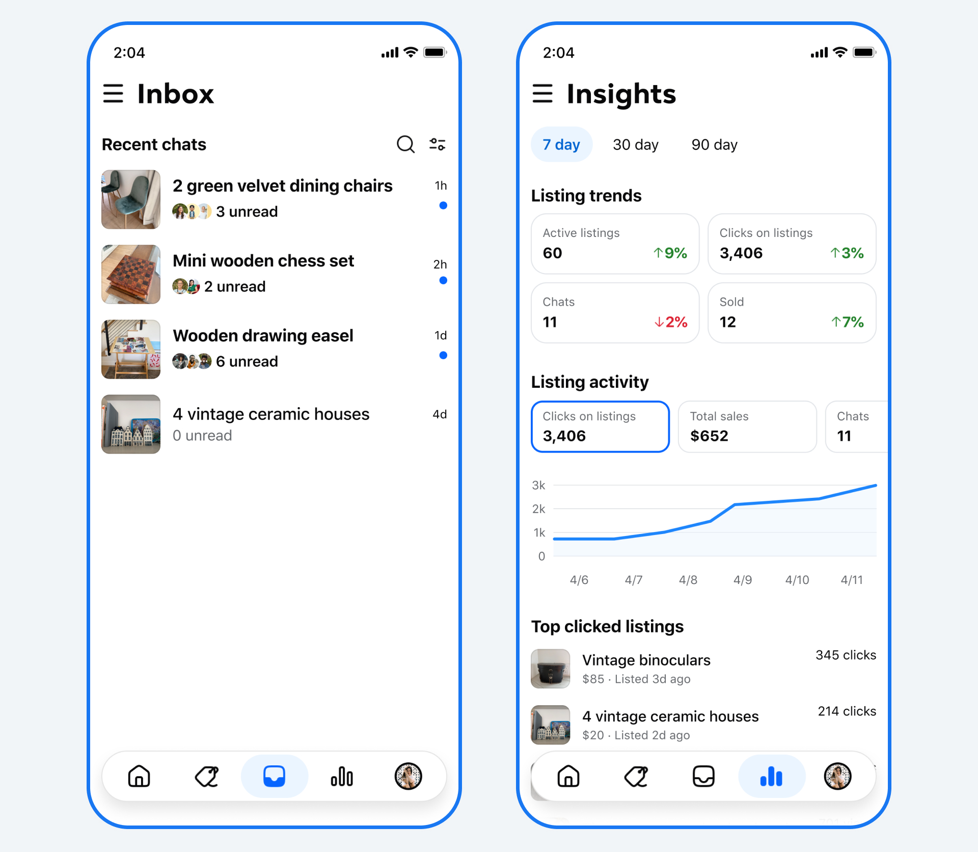 Seller app UI