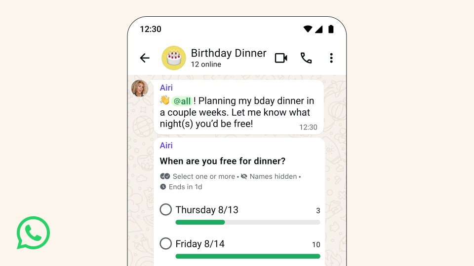 WA Group Chat UI