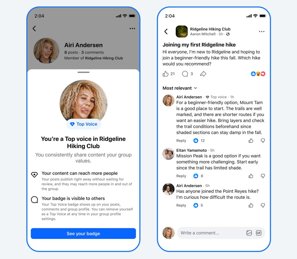 Top voice recognition UI
