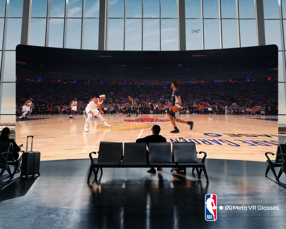 Courtside VR view of NBA game