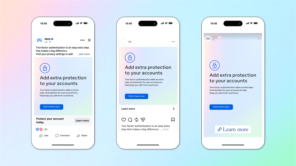 Overview of the campaign ad on Meta platforms