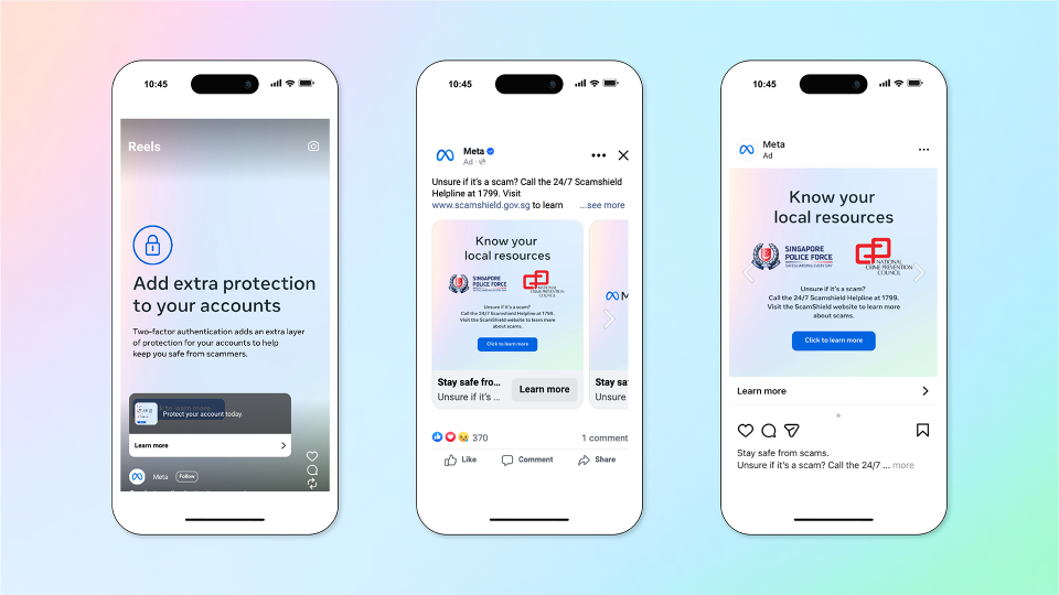 Overview of the campaign ad on Meta platforms